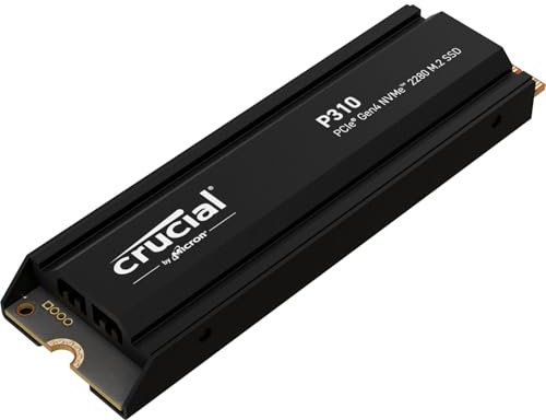 Crucial P310 - SSD - 1 to - Interne - M.2 2280 - PCIe 4.0 x4 (NVMe) - Dissipateur Thermique intégré