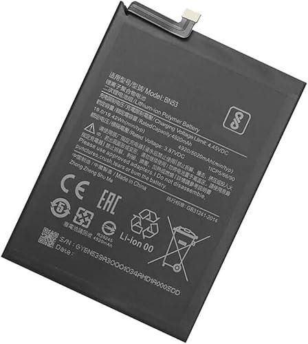 WXKJSHOP BN53 - Batería de repuesto compatible con Redmi Note 9 Pro 5020 mAh 3,87 V batería de polímero de litio BN53