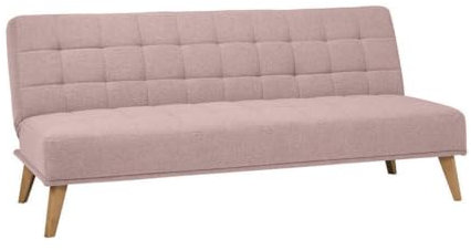 SHIITO | Modelo Versalles - Sofá Cama con Apertura Clic-Clac | Donde la Elegancia y el Confort se encuentran | Diseño Capitoné en Color Rosa | 189.5 x 88 x 89 cm