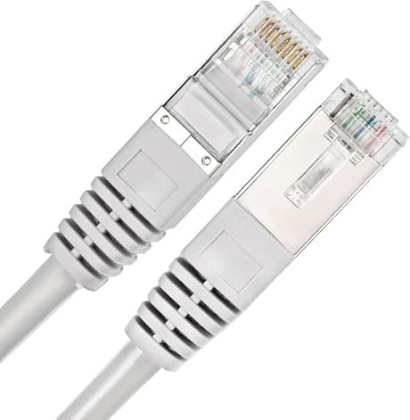 CHB Communications 2 Meter Cat6 FTP Copper Ethernet Data Cable - RJ45 LAN High-Speed Network Patch Lead - Shielded For Upto 10Gbps (2 Meter)