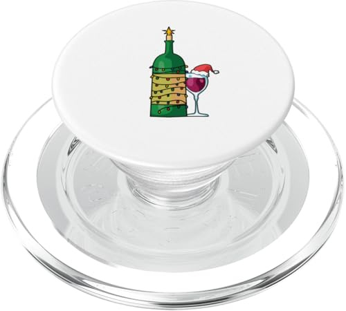 Bouteille de vin pour Noël Verres à vin Guirlande Lumineuse PopSockets PopGrip pour MagSafe
