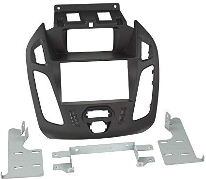 Carmedio – 2-DIN Radio Blende für Ford Tourneo Transit Connect, Schwarz