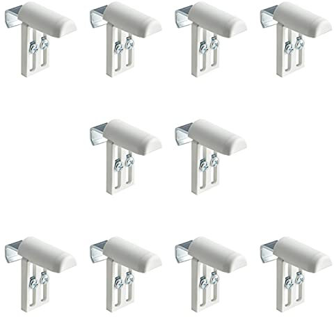 Ventanara® Universal Klemmträger ohne Bohren für Rollo und Jalousie Weiß 10er Set