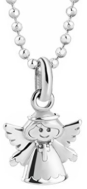 Fein Verstellbare Sterling Silber Kugelkette Mit Engel-Anhänger