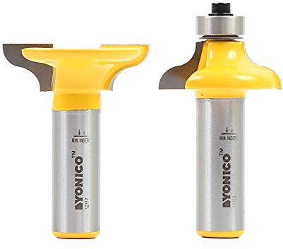 Yonico 12223 Medium Ogee 2 Bit Matching Entry Door Profile Router Bit Set 1/2-Inch Shank