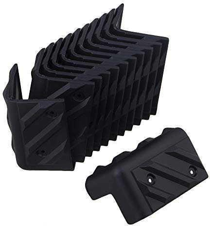 BQLZR 48x48x80mm Black Plastic Cabinet Guitar Amplifier Stage Speaker CornerPack of 12