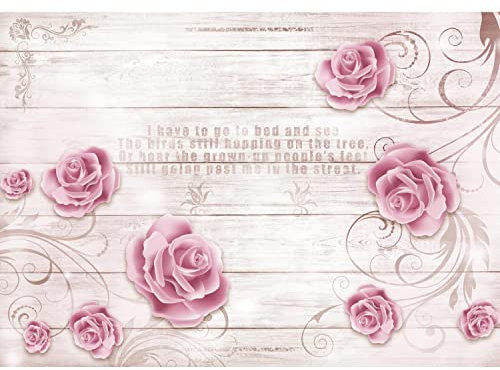 Runa Art Papier peint intissé Mural Floral Rose Wood Moderne Toison Salon Chambre à Coucherr Salle - Tableaux Muraux Tapisserie Photo - rose 9314010c