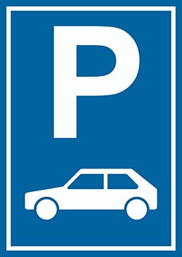 HB-Druck Parkplatz PKW/Auto Schild A5 Rückseite selbstklebend