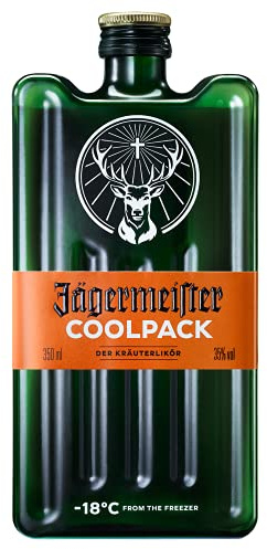 Jägermeister Coolpack – 1 x 0,35l Premium Kräuterlikör 35% Vol. – 56 erlesene Kräuter – Im Eichenfass gelagert – Das Original aus Wolfenbüttel