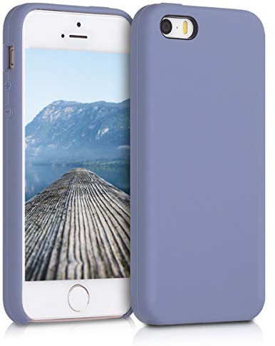 kwmobile Case Compatible with Apple iPhone SE (1.Gen 2016) / iPhone 5 / iPhone 5S Case - TPU Silicone Phone Cover with Soft Finish - Lavender Grey