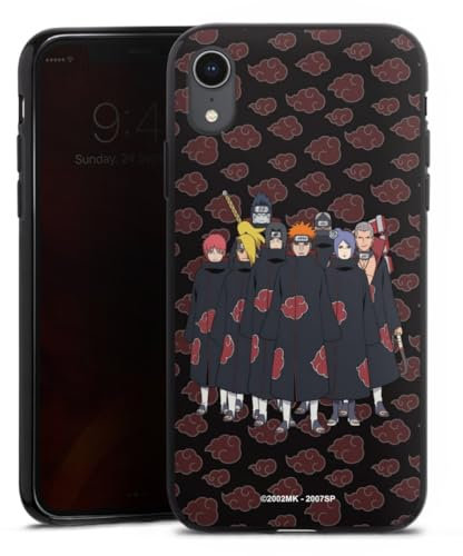 DeinDesign Silikon Hülle kompatibel mit Apple iPhone Xr Case schwarz Handyhülle Akatsuki Naruto Shippuden Offizielles Lizenzprodukt