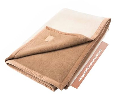 Ritter Decken Suri Baby Alpakadecke 150 x 220 cm - Wendeoptik - Hochwertige Decke aus feinem Alpakahaar - Flauschige Naturhaardecke - Made in Germany