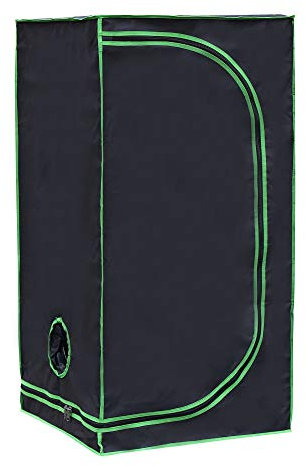 Rapid Teck® Grow Zelt (60 x 60 x 120 cm) Home Grow Tent | Indoor Growzelt | schwarz grün | Growroom Growschrank Darkroom Pflanzenzelt Gewächshaus Zuchtzelt Growzelt