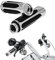 HDBUBALUS Soft Touch Handgriffe Motorrad 2,5 cm Griffe passend für Harley Touring Sportster Dyna 883 1200 Softail Custom Chrome