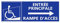 Panneau PVC Handicapé - Personne à mobilité réduite rampe d’accès entrée principale flèche droite 10x30cm épaisseur 5mm