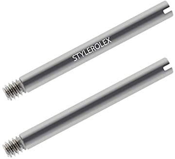 Masar RX Bracelet Link Screws – Schrauben für Uhrenarmbänder aus Edelstahl Band, D Ø 1.2 - L 15mm - S Ø 1.1mm