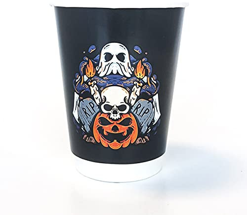 12oz Halloween Ghost Halloween Party Disposable Printed Paper Cups (100)