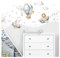 Little Deco Wandsticker Kinderzimmer Junge Tiere Flugzeuge I Blau - 190 x 87 cm (BxH) I Wandtattoo Löwe Elefant Wandaufkleber Kinder Ballon Wolken DL246-4-XL