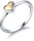 KUNSIR 925 Sterling Silber Ringe für Damen Liebesknoten Ringe Finger Federringe Schmuck Geschenke gekreuzte Ringe für Frauen mit Zirkonia Größe R1
