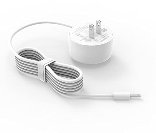 15W UL Listed AC Charger Fit for Google-Home-Hub, Nest-Hub Smart Voice Speaker Wall Power Cable Supply Adapter Cord (Not Fit Google Home)