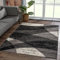 SANAT Teppich Vintage - Modern Teppiche für Wohnzimmer, Kurzflor Teppich in Schwarz, Öko-Tex 100 Zertifiziert, Größe: 200 x 290 cm