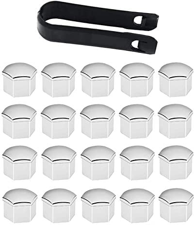 Mutternabdeckungen, Sechskant-Reifen Muttern-Abdeckungen, 20 Stücke Radmutterkappen, Radmutter Kappe Universal, Universal Reifen Mutter, Radbolzen Kappen, Rad Mutter Cap Mit Entfernung Werkzeug, 17mm