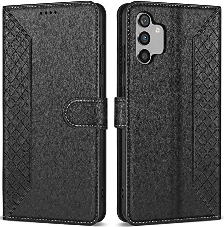 Vinanker Handyhülle für Samsung Galaxy A13 Hülle, Leder Klapphülle mit RFID Schutz Schutzhülle für Samsung Galaxy A13 5G (Schwarz)