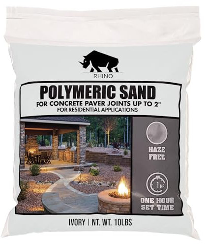 Rhino Power Bond Plus Polymersand für Pflastersteine und Steinfugen bis zu einem Maximum von 5,1 cm. (4,5 kg, Elfenbein)