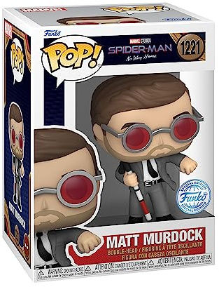 Funko Pop! Marvel: Spider-Man: No Way Home - Matt Murdock with Brick- Exclusivité Amazon - Figurine en Vinyle à Collectionner - Idée de Cadeau - Produits Officiels - Movies Fans