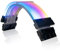 AsiaHorse 24Pin ATX adressable RGB Câble,ARGB 24PIN Motherboard Sleeved Câble,Extension câble PSU 5V3PIN pour Motherboard,Rallonge de câble d'alimentation 18AWG avec éclairage,25cm (Bande Design)