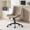 YOUTASTE Bürostuhl Ergonomischer im Fischschwanz-Design, Schreibtischstuhl Drehstuhl mit Rollen, Höhenverstellbarer und Wippfunktion, Computerstuhl für Homeoffice und Büro, Khaki