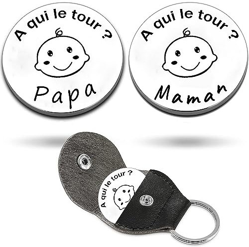 FANAOREN Cadeau Bebe Naissance, Cadeau Bapteme Fille Garcon, Pièce de Décision de Nouveaux Parents, Cadeau Bebe, Cadeau Naissance, Cadeau Baby Shower, Cadeau Jeune Maman/Femme Enceinte,C