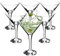 KADAX Verres à martini - Verres à cocktail de 175 ml - En verre de qualité supérieure - Passe au lave-vaisselle - Pour fête, cadeau, bar (6 x 175 ml)