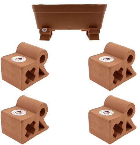 CERÁMICA ESPAÑA | Soporte macetas | Soporte jardineras | Soporte para macetas | Pack x4 Soporte para jardineras - Modelo J02 | 7x10x8 cm