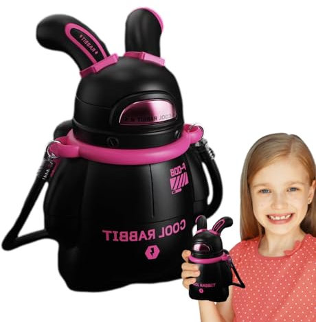 Wasserflasche in Hasenform – Cartoon-Hasen-Form, Cartoon-Wasserflasche mit hoher Kapazität, Thermo-Wasserflasche, Thermobecher für kalte Getränke