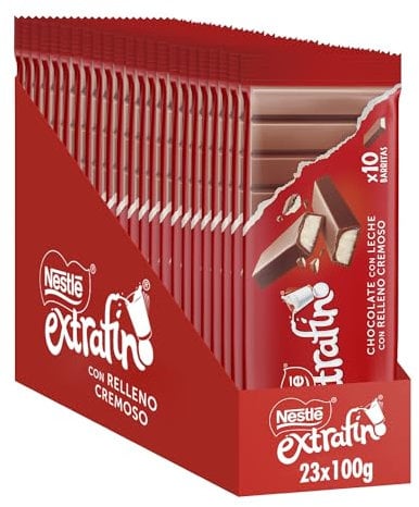 NESTLE EXTRAFINO tableta rellena chocolate con leche 23x100g