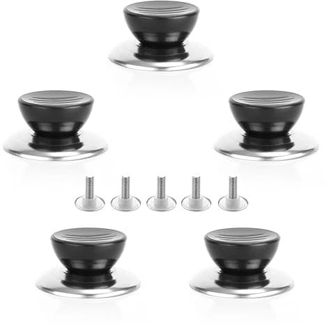 5 Pcs Boutons Universelle Cuisine,Poignée Couvercle Casserole,Bouton de couvercle,Ustensiles de Cuisine Remplacement Boutons Universelle,Pour Poêle, Marmite