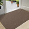 DEXI Fußmatte Innen 92 x 142cm, rutschfest Schmutzfangmatte, waschbar Fussmatte, Dünne Eingangstürmatte, Strapazierfähige Türmatte für Innenbereich, Braun