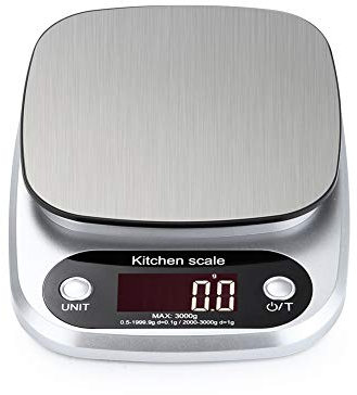 Balance de cuisine en acier inoxydable, balance électronique numérique domestique 5kg 10kg, balance alimentaire de haute précision pour la cuisson des fruits (10kg/1g)