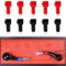 10PCS Batterie Terminal Abdeckungen, Batteriepolabdeckung, Batterie Terminal Abdeckungen, Batterie Polabdeckung Lsolierende Terminal Covers in Rot & Schwarz, Passend Für PKW, LK, Boote Schützt Vor