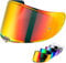 Helmvisier für FF327 Challenger,Motorradhelm Visier,Motorrad Windschutz Helm Objektiv Visier Vollgesichts,Motorradhelm Zubehör (Chromrot)