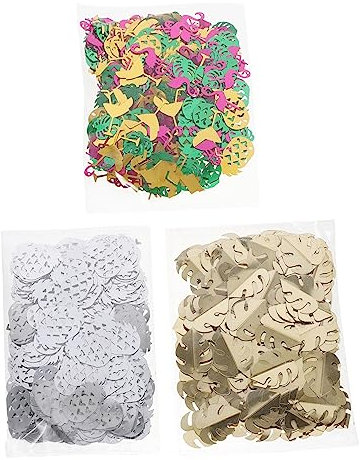 COLLBATH 3er-Pack Sommerparty-konfetti Kunststoffkonfetti Hawaiisches Luau-Party-konfetti Für Tischdeko