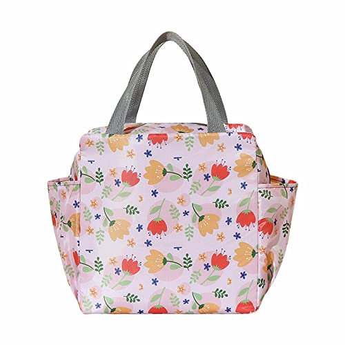 Brotzeitbox Mit Unterteilung Stoff-Lunchbox-Tasche, Arbeit mit Lebensmittelutensilien, Lunch-Verpackungstasche Lunchbox Warmes (Pink, One Size)