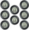 LYCXAMES Thermometer Hygrometer, 8pcs Mini LCD Digital Hygrometer Thermometer, 2in1 Innen Außenfeuchtemessgerät Temperaturmesser, Hygrometer Innen für Gewächshaus Keller Schwarz