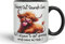 Vixar Going Out Sound Fun, Bute I'd Have to get Dressed and Move so, Nah…! Cow Highland Joke sarkasm Sarcastic Ceramic Coloured Mug Cup for Tea Coffee Hot Brew 330ml 11Oz Gift (Black)