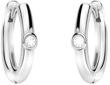 SOFIA MILANI - Damen Ohrringe 925 Silber - mit Zirkonia Steinen - Zirkonia Creole - E2884