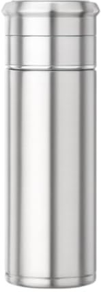 YWJLQH Botella de Té con Infusor, 500 Ml, Ideal para Actividades Al Aire Libre, Plata Maciza, tal como se describe