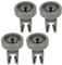 RASTKY 4pcs Dishwasher Lower, 4pcs Rack Wheel Wheels Pulleys Zanussi Replacement Part for Favorit Privileg Accessories Cleaners