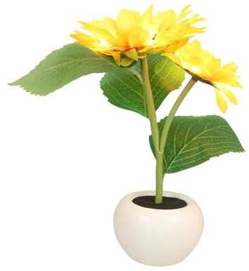 Vaguelly Sonnenblumenlampe Im Topf Led-licht Nachttischlicht-dekor Nachtlicht Für Zuhause Festivallicht-schmuck