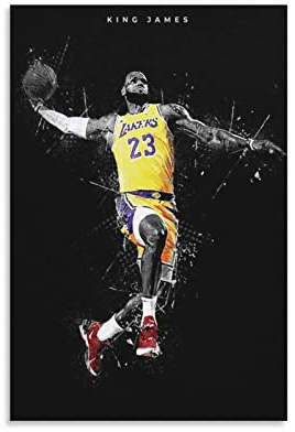 ZZXCHG Poster Kunstdrucke 50x70cm LeBron James Picture Print Modern Family Bedroom Decor Posters Senza Cornice